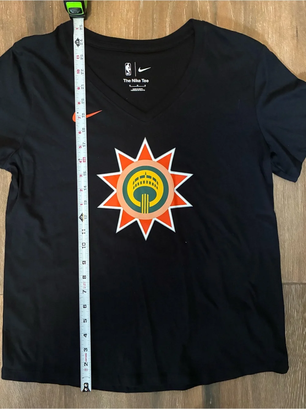 Nike Black Tee with White Nike Swoosh and NBA Logo